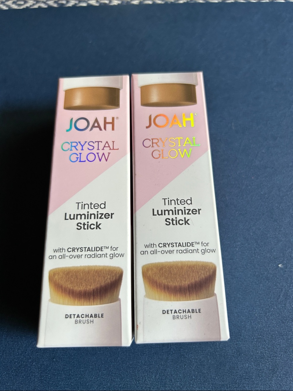 JOAH Crystal Glow Tinted Luminizer Sticks Bundle of 2 Natural Beige